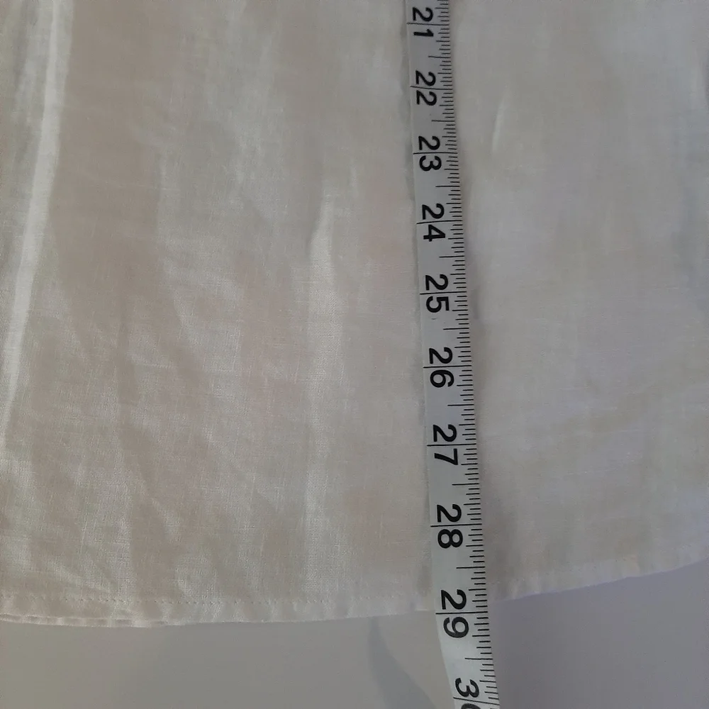 Talbots white linen